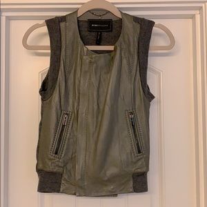 NWT BCBG maxazria 100% leather vest